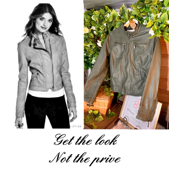 American Rag Jackets & Blazers - American Rag Green Faux Leather Cropped Jacket